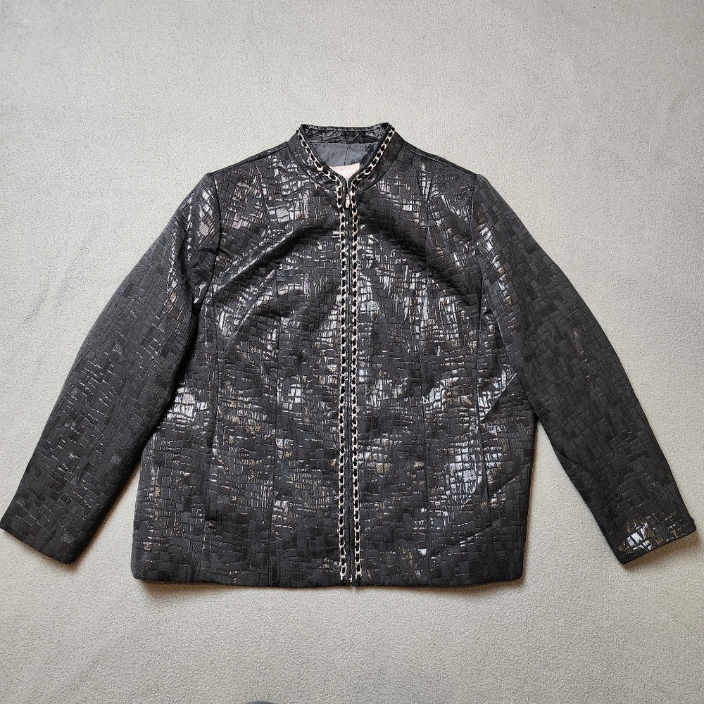 Tanjay crocodile print Fancy Jacket Blazer Sz 16P